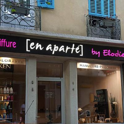 Enseigne Caissons Pochoirs Eclaires Coiff