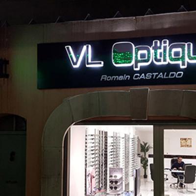 Enseigne Opticien Lettres En Relief Retro Eclairees