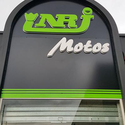 Lettres En Relief Retro Eclairees Moto